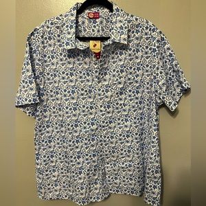 NWT Ludo Cherry Blue Button Down Shirt